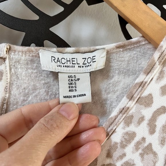 RACHEL ZOE Leopard Printed Scoop Neck Jumpsuit S - Picture 6 of 15